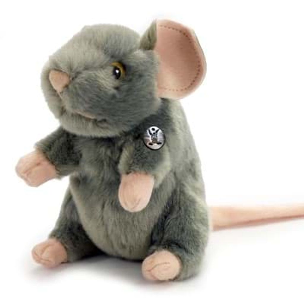 Plüschtier Kuscheltier Stoff Tier Ratte Maus schwarz Nagetier 31 cm 