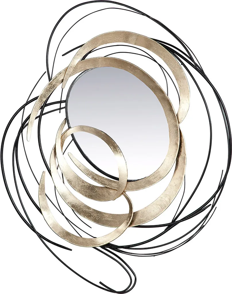 Sculpture murale Elegante métal noir doré XL 115x90cm Gilde 67793