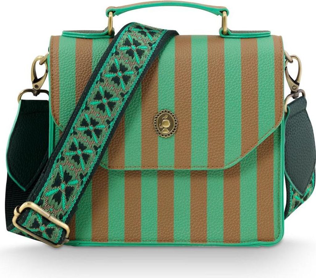Pip Studio Schultertasche Cross Body Frances Stripe Green Produktbild 