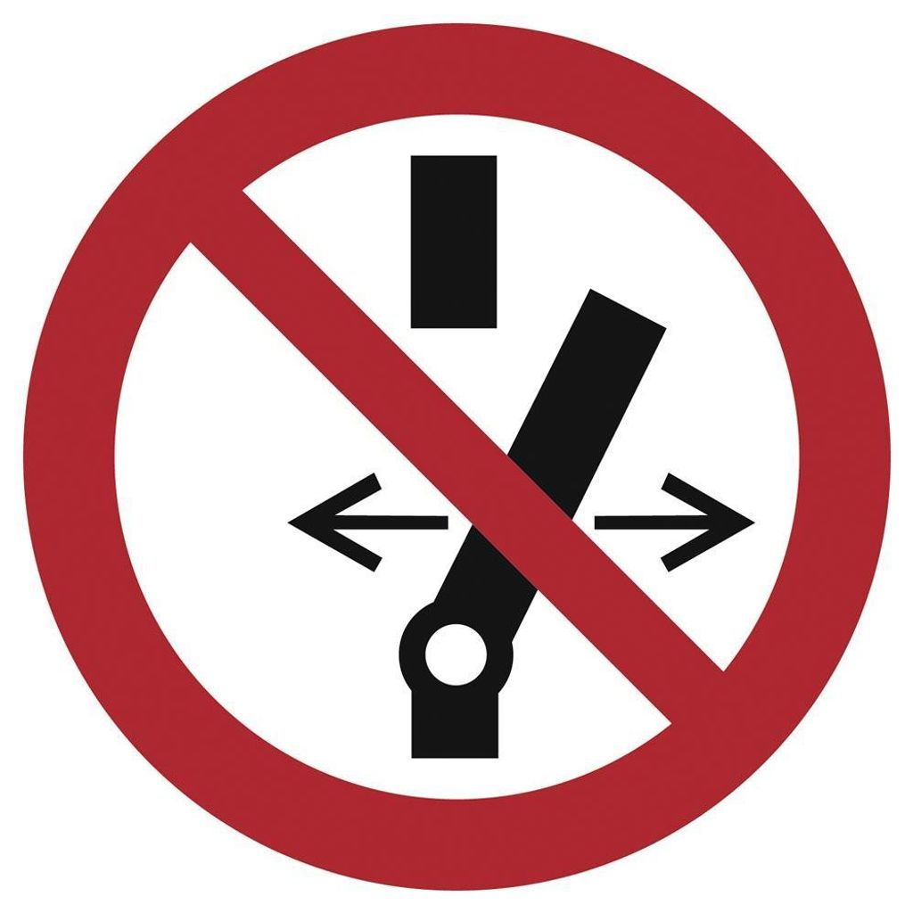 Aufkleber Nicht schalten nach ISO 7010 ISO-P031 100mm