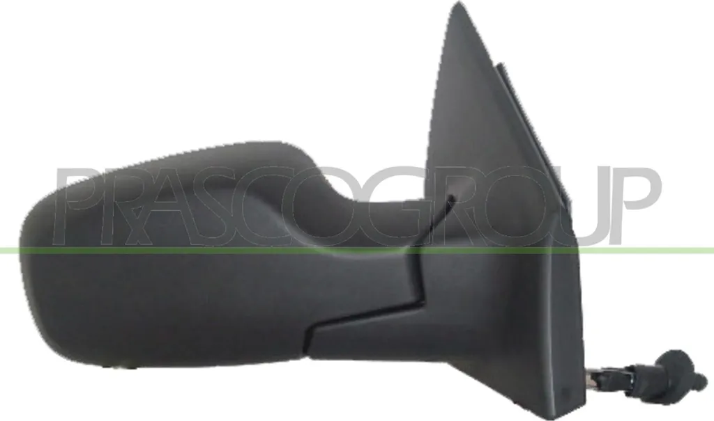 Rétroviseur PRASCO RN3257113P droit avec miroir convexe pour Clio 3 - Noir