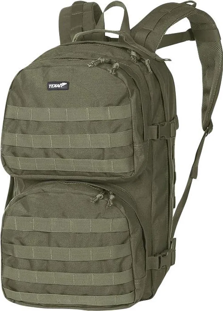 Sac à dos Texar Scout Olive avec système MOLLE - Nylon 600D résistant