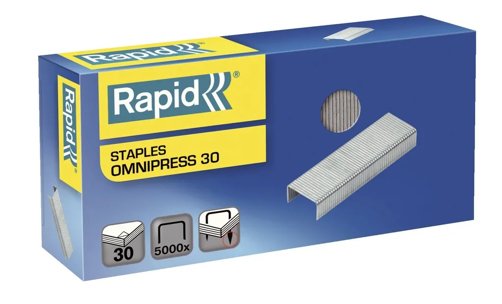 Rapid 5000560 Graffette Omnipress 30 zincate, 5000 pezzi