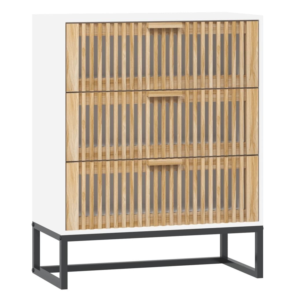 vidaXL Kredens biały 60x30x75 cm Materiał drewnopochodny Zdjęcie produktu 