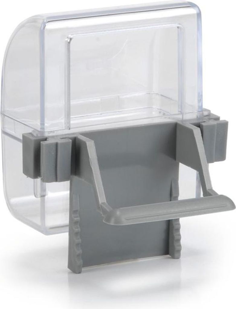 Beeztees Vogel Futter-und Wassernapf transparent/grau - 2er Produktbild 