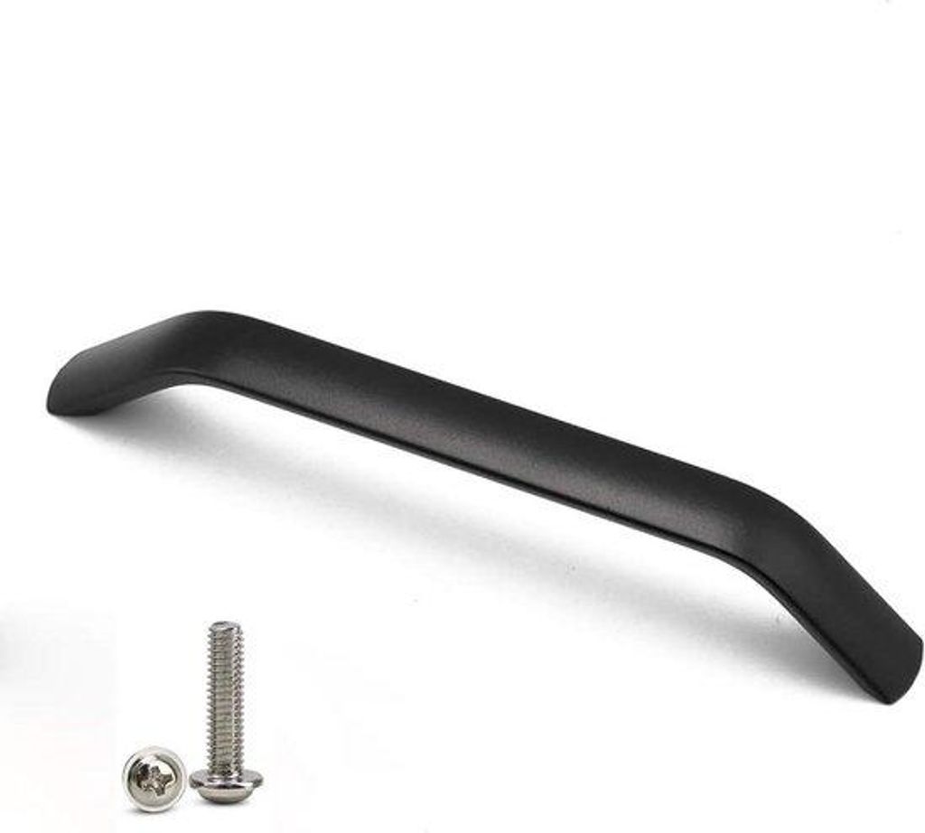 160mm Küchenhaken schwarz - Schubladenhandle für Küchen - 10 Stück - mattschwarz