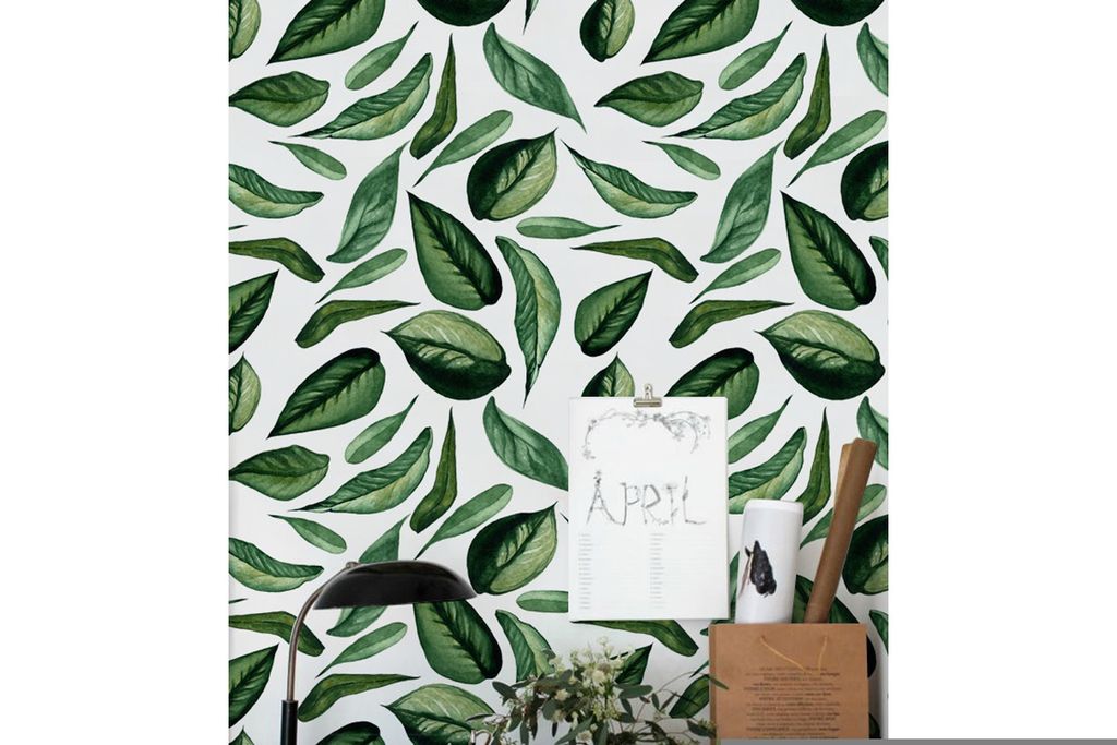Coloray Fototapete 250x250 cm An Einer Wand Latex Latextapete - Blätter vom Garten verlassen