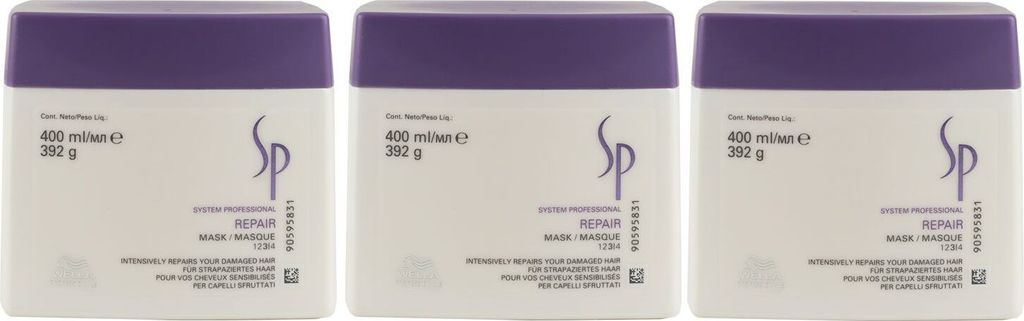 Wella SP Repair 3 x 400 ml Haarmaske Set Produktbild 