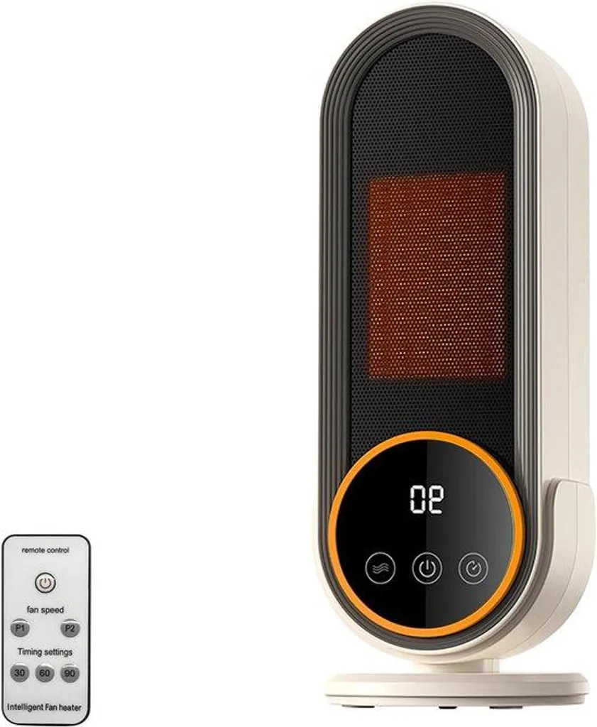 Chauffage d'appoint céramique 1200W silencieux pour bureau et chambre