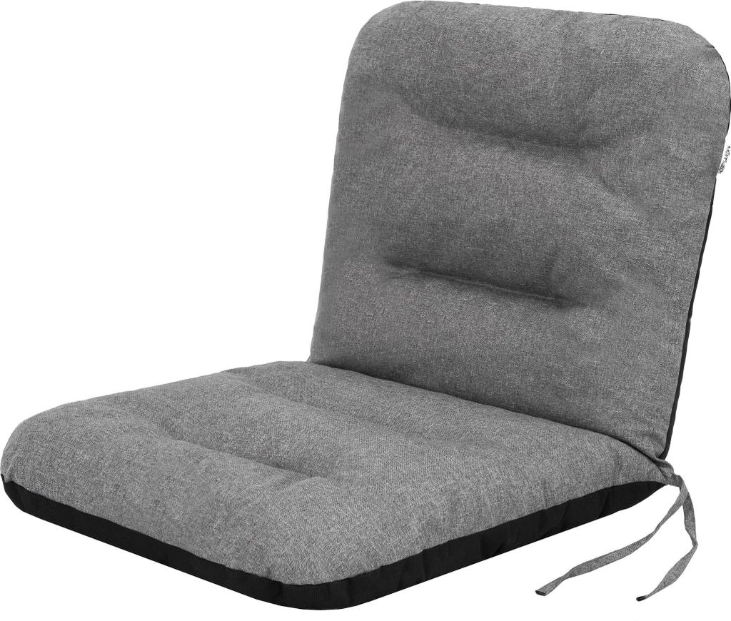 Gartenstuhlauflage - 48×48cm - mit Rückenlehne – 7 cm dick | wetterfest & UV-beständig | PillowPrim