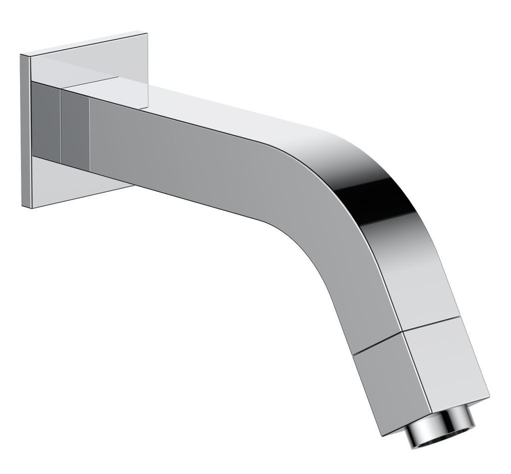 DEUSENFELD WVQ - Design Wandventil "QUADRO" Wasserhahn, Wandhahn, Kaltwasser Armatur, eckig, für Badezimmer, Keller, Waschraum, DN15 1/2", verchromt
