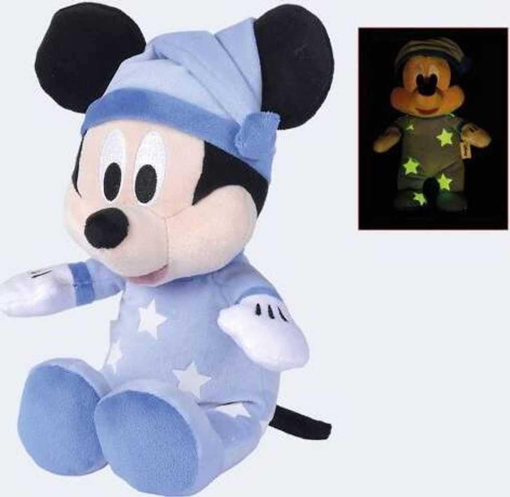 Gute Nacht Mickey Plüsch 25cm nachtleuchtend