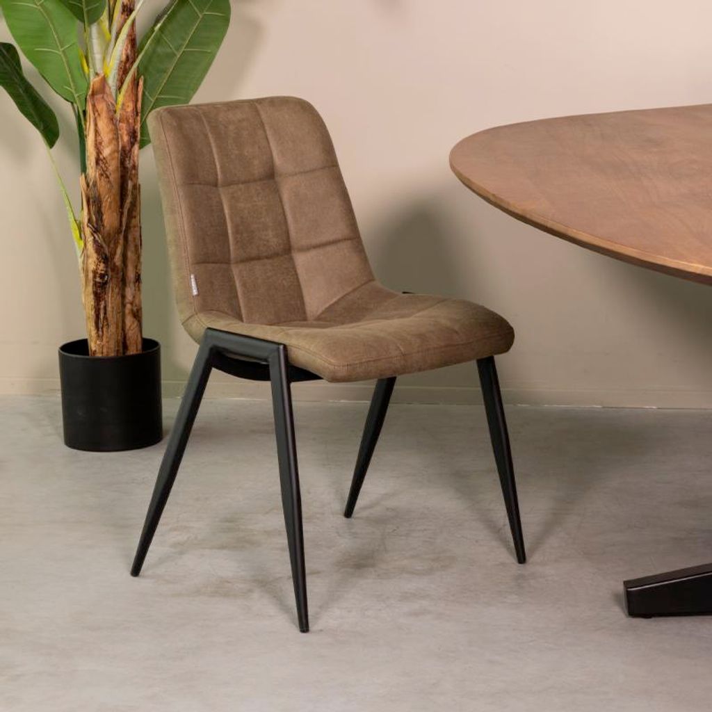 LABEL51 Esszimmerstuhl Noor - Moos - 51x84x41 cm - 2er-Set