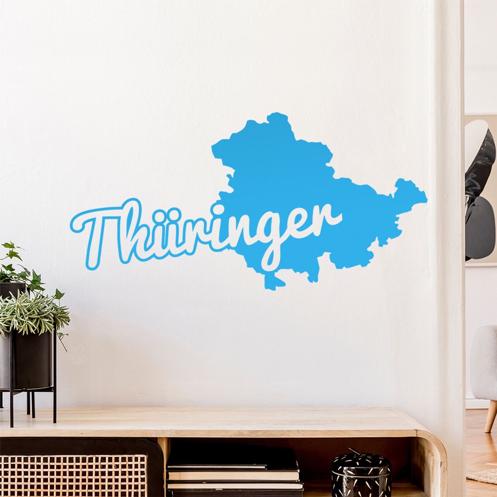 Thüringen Thüringer Herkunft Wandtattoo Wandaufkleber Wall Sticker - Dekoration, Küche, Wohnzimmer, Schlafzimmer, Badezimmer