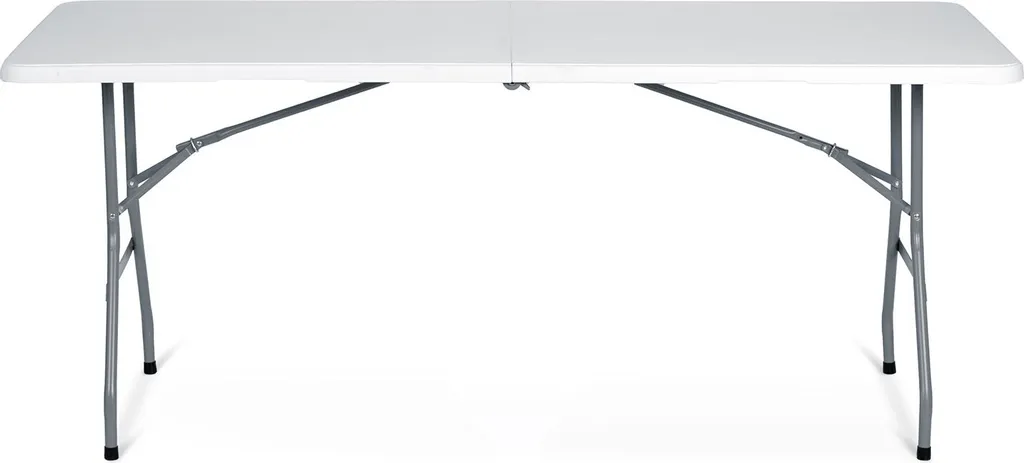 Grande table de buffet pliante 180cm blanche - Table d'appoint jardin - 3