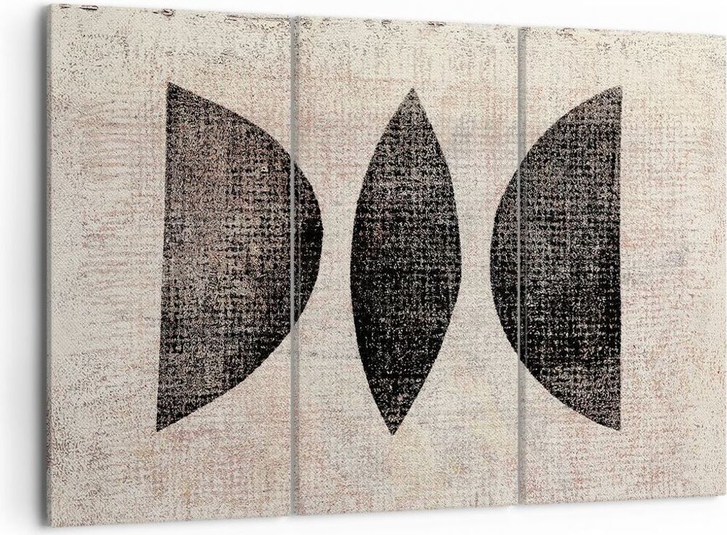 Bild auf Leinwand - Leinwandbild - 3 Teile - Form Figuren Geometrisch - 105x70cm - Wand Bild - Wanddeko - Wandbilder - Leinwanddruck - Bilder - Wan...