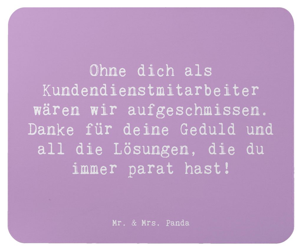Mr. & Mrs. Panda Mousepad Spruch Kundendienstmitarbeiter Held - Lavendeltraum - Geschenk, notebook mauspad, Bedanken, pc, mausteppich, Mouse Pad, l...