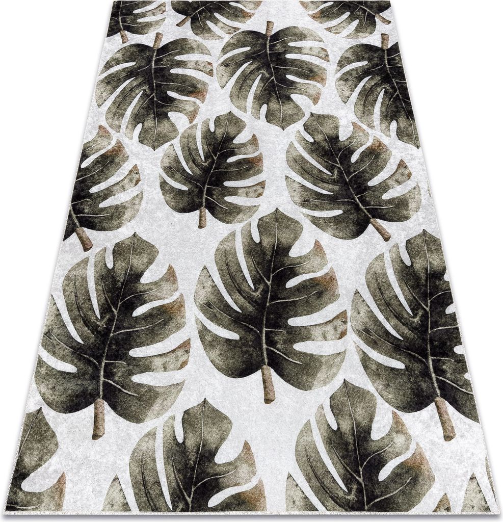 MIRO 52102.801 Waschteppich Monstera-Blätter Anti-Rutsch - grün Grün 120x170 cm