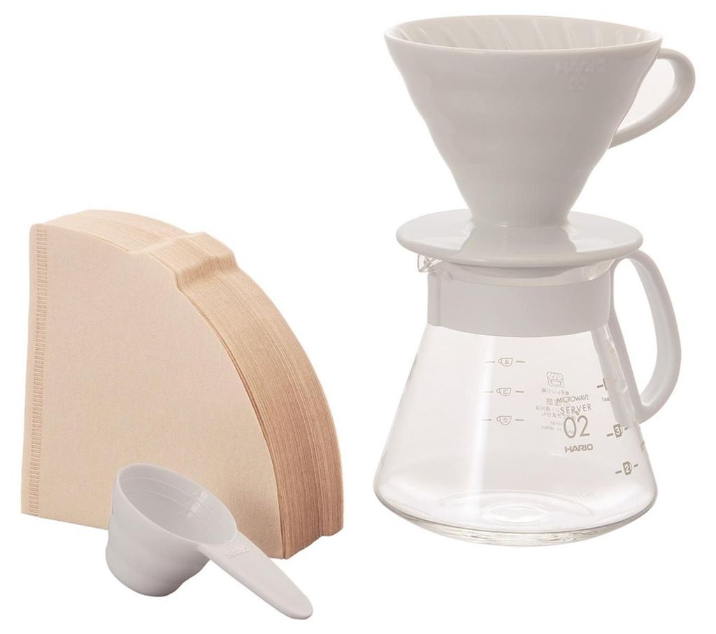 V60 Ceramic Dripper Set 02 XVDD-3012W / Bestbrew Productafbeelding 