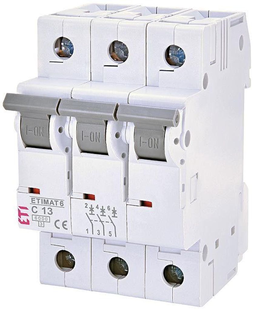 Interruttore automatico ETI Etimat 6, 3p, C13 Immagine del prodotto 