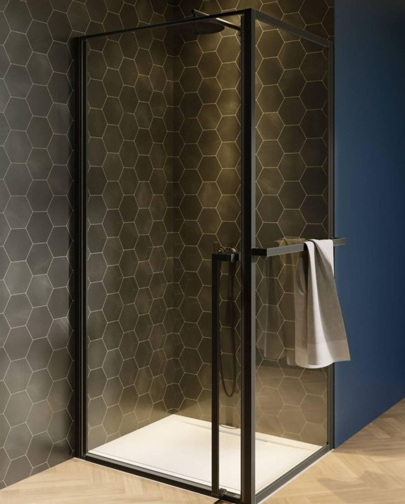 Riho Lucid douchecabine 100x100x200cm zwart mat