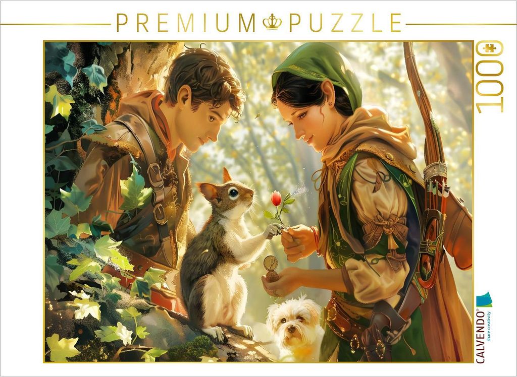 CALVENDO Puzzle Ein Motiv aus dem Kalender "Bücher, Liebe und ein kleiner Hund" | 1000 Teile Lege-Größe 64x48cm Foto-Puzzle für glückliche Stu...