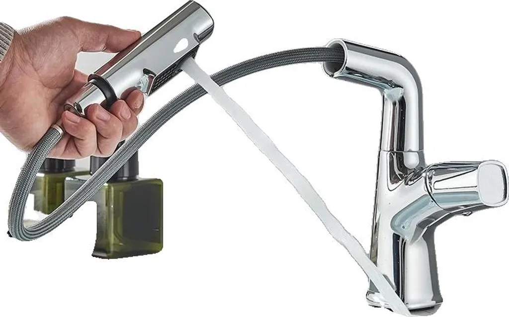 Miscelatore Lavabo Bagno Girevole 360° Cromato con Cartuccia Ceramica