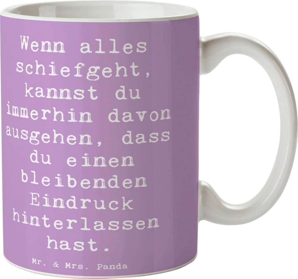 Mr. & Mrs. Panda Becher Spruch Trost und Eindruck - Lavendeltraum - Geschenk, Hoffnung, Kaffeebecher, Motivation, Kaffeetasse, Bedruckte Tasse, Gef...