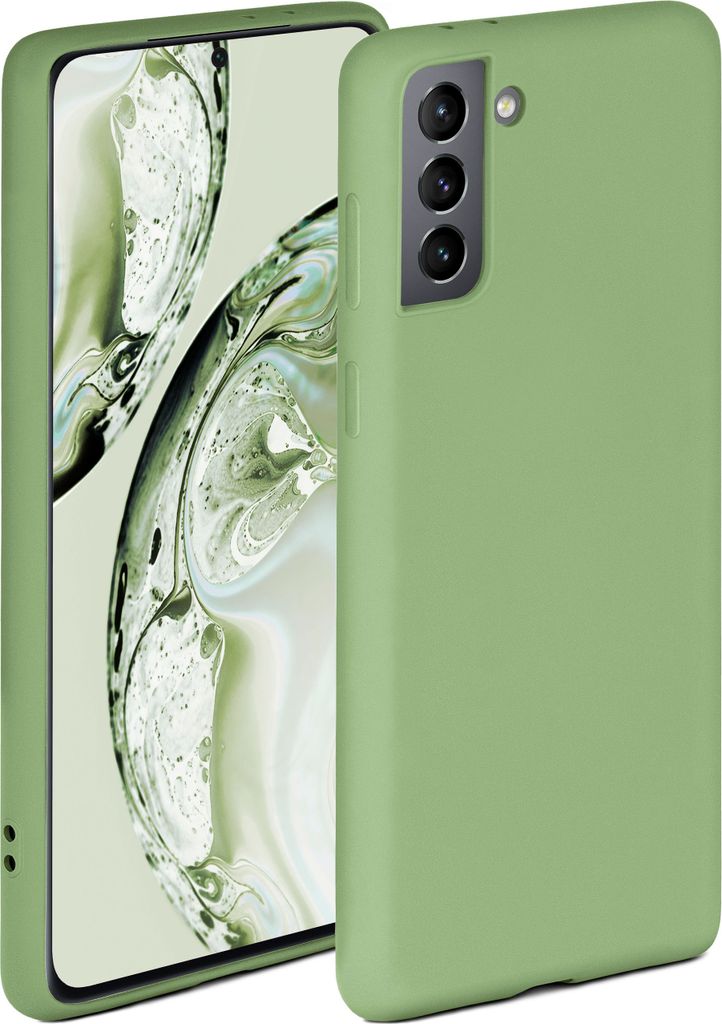 Soft-Case für Samsung Galaxy S21 Plus, Farbe:Bambusgrün