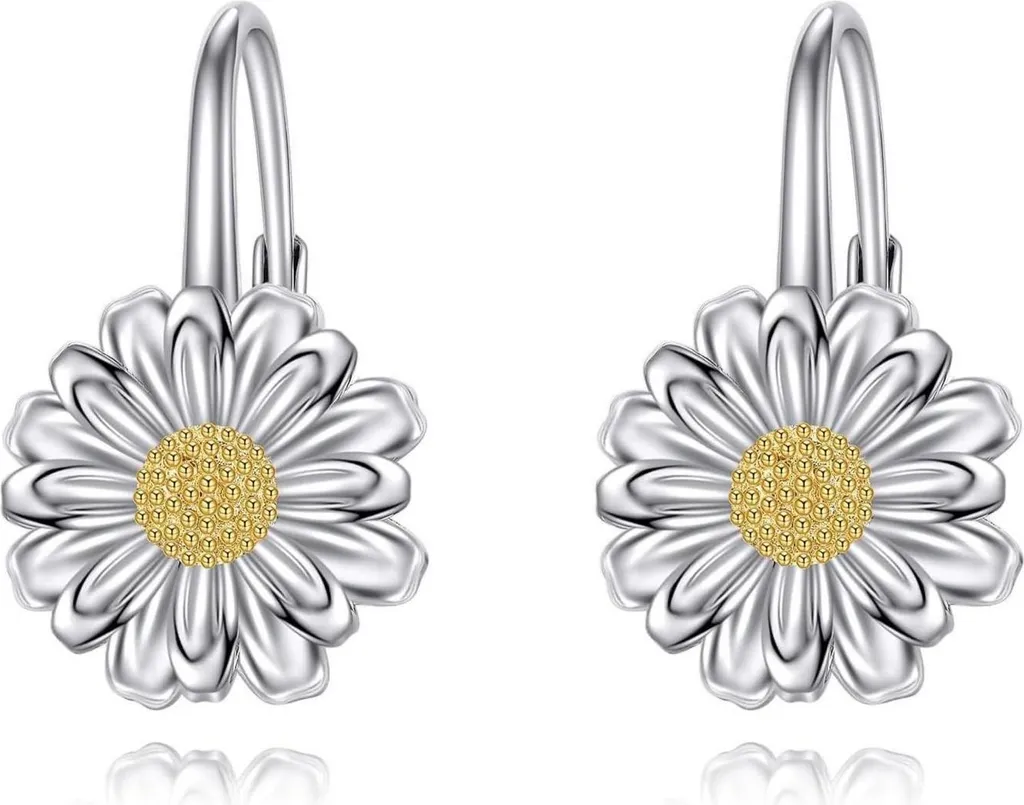 Orecchini Margherita Argento 925 con Chiusura a Leva | Regalo Donna