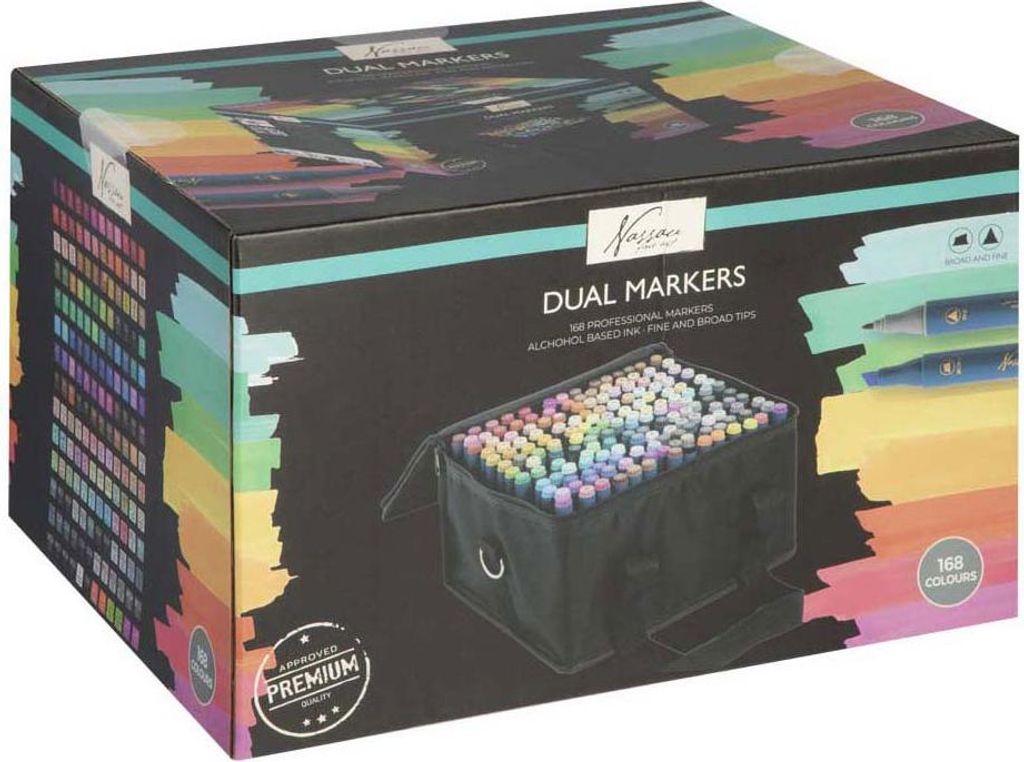 Creative Craft Group, set alcoholmarkers, 168 stuks, voor Productafbeelding 