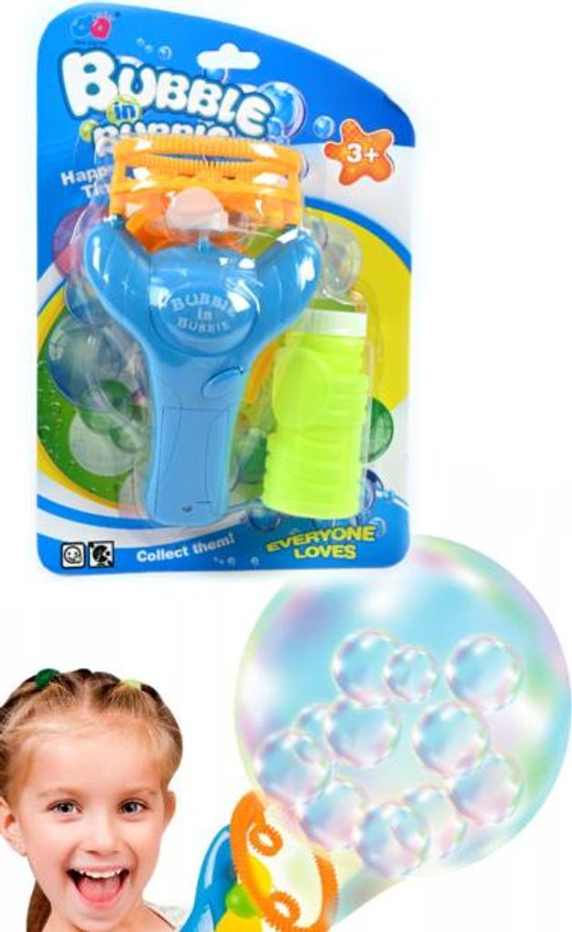 Seifenblasenmaschine Pistole Ventilator Bubble Gun inkl. Flüssigkeit Kinder Spiel