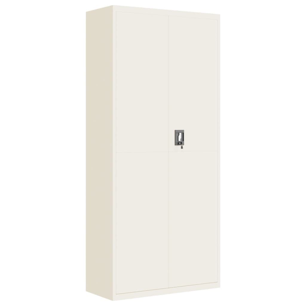 vidaXL Aktenschrank Weiß 90x40x200 cm Stahl