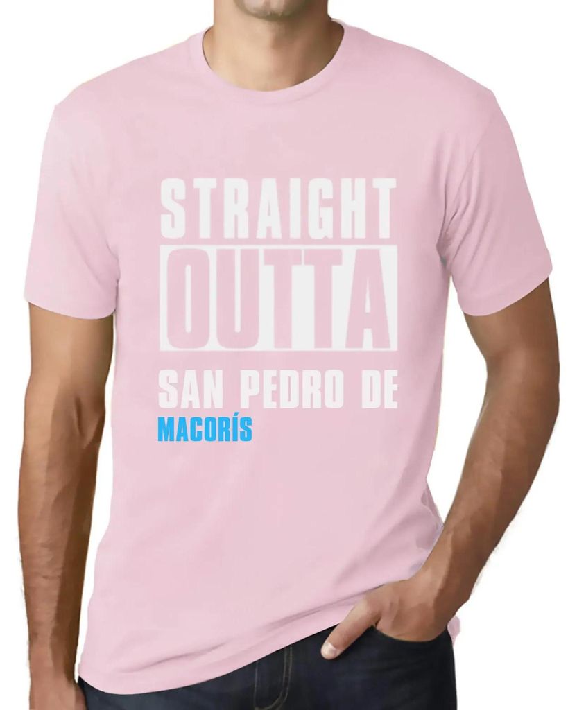 Herren Grafik T-Shirt Straight Outta San Pedro De Macorís Öko-Verantwortlich Vintage Jahrgang Kurzarm Lustige Druck Geburtstag Geschenk Mann