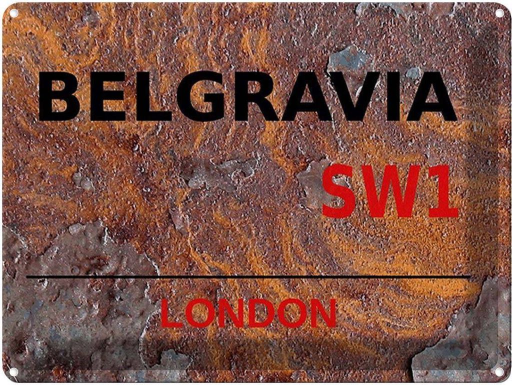 vianmo Blechschild 30x40 cm London Street Belgravia SW1
