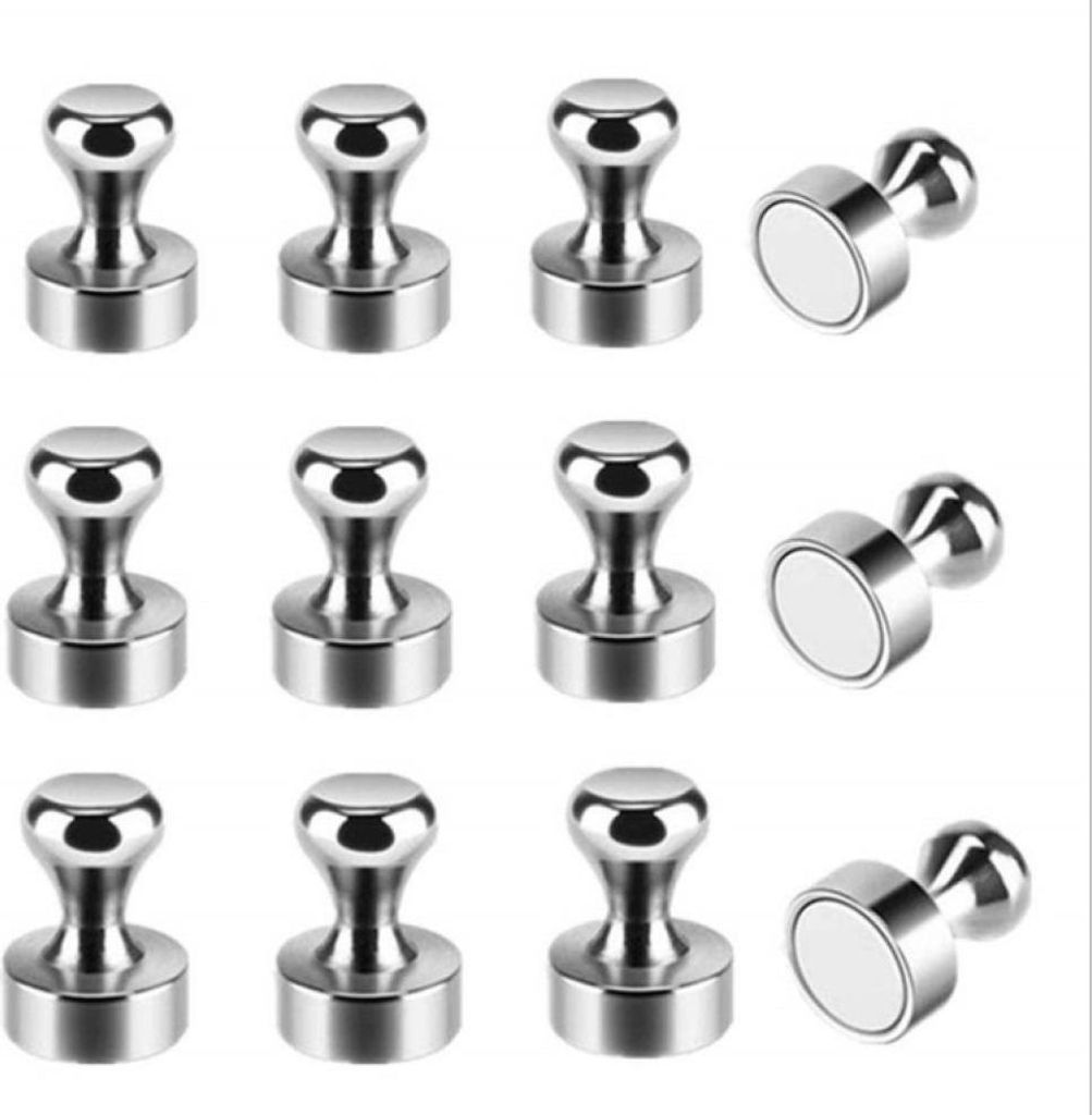 30 Stück magnetische Metall-Reißzwecken, praktische Kühlschrankmagnete, perfekt für Whiteboards, Büros und Landkarten