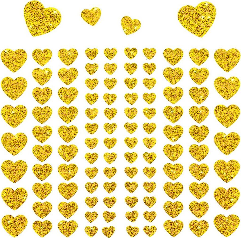 Oblique Unique 106 Herz Sticker Aufkleber Set mit Glitzer Produktbild 