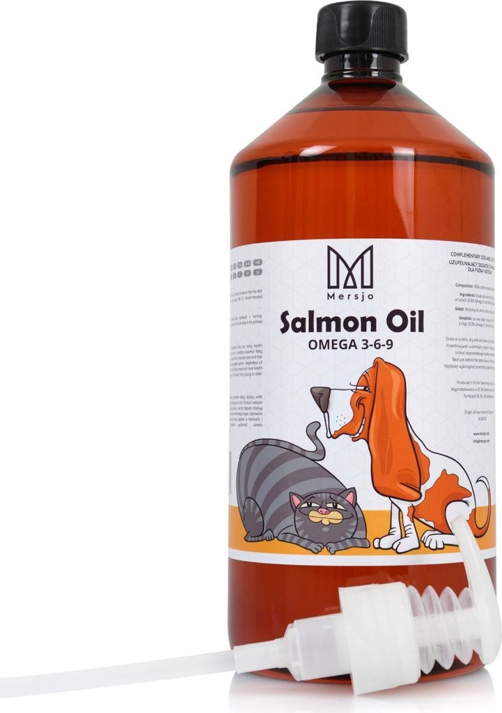 Olej z łososia dla psa i kota MERSJO 1000ml Zdjęcie produktu 