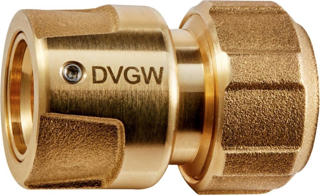 plus-Schlauchstück GEKA Trinkwasser Messing DVGW  13 mm Produktbild 