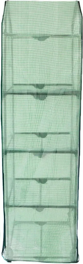 Serre plastique PE avec structure en acier et 4 étagères modulables - 6