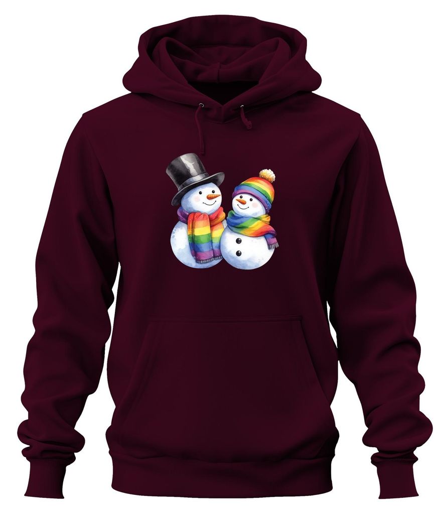 LGBTQ+ Schneemänner - Weihnachten Weihnachtsgeschenk Hoodie Produktbild 