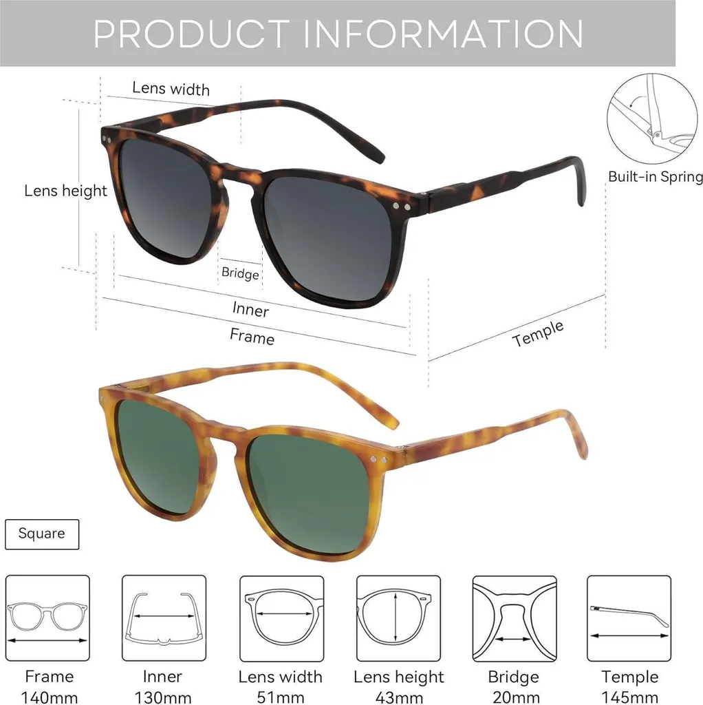 Lunettes de soleil polarisées : stop à l'éblouissement - Lot de 2 UV400 - 6