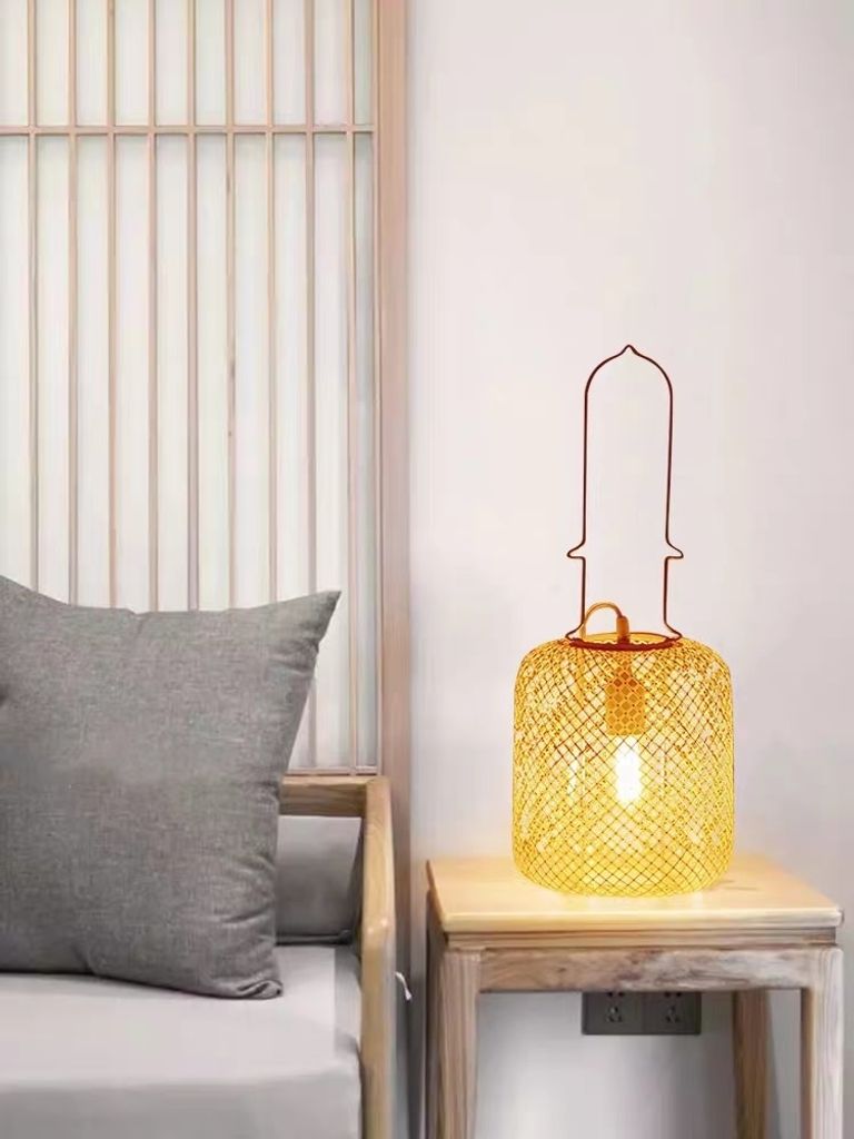 Fine Asianliving Lampe Bambus Webbing Handgefertigt - Carmen D17xH60cm