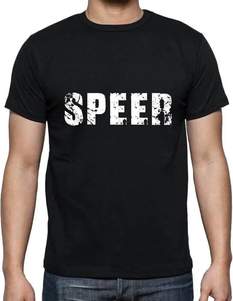 Herren Grafik T-Shirt Speer Öko-Verantwortlich Vintage Jahrgang Kurzarm Lustige Druck Geburtstag Geschenk Mann