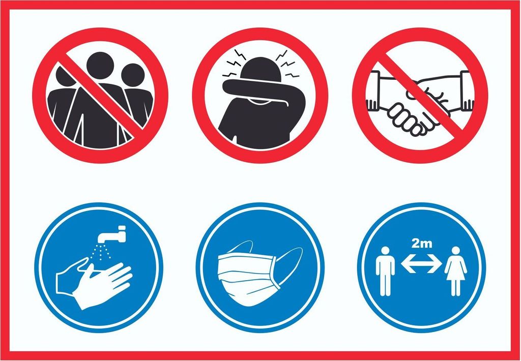 Hygieneregeln Symbol Schild A6 Rückseite selbstklebend
