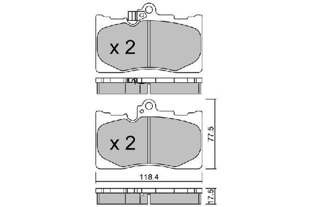 AISIN Bremsbeläge Satz Vorne Bremsklötze für LEXUS IS II (GSE2, ALE2, USE2) BPLX-1001