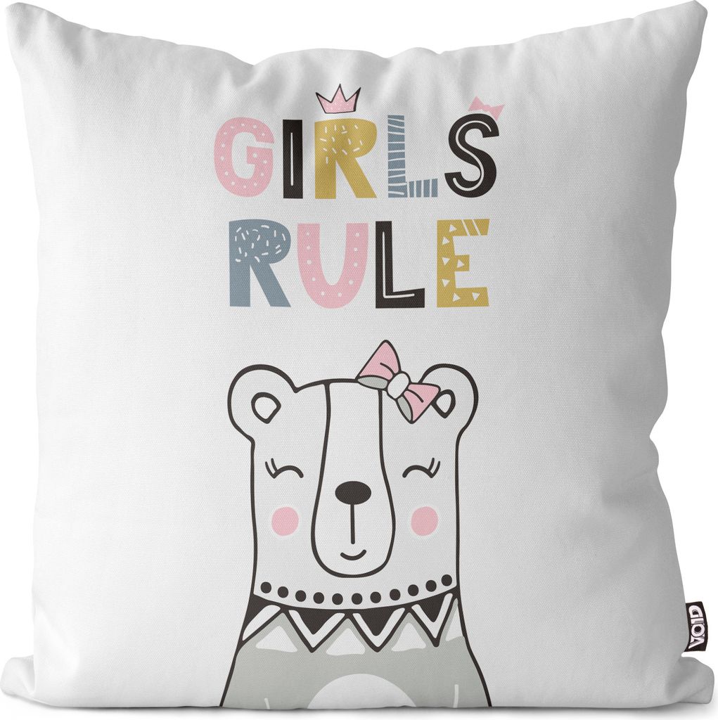 VOID Girls Rule Bärchen Bär Kissenbezug Kissenhülle Sofakissen Kissen Deko Outdoor-Kissen Dekokissen