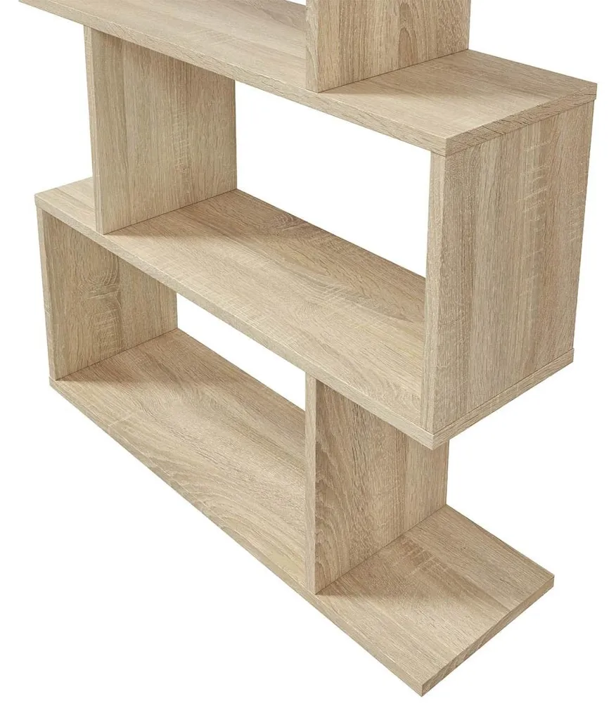 Bibliothèque design 6 niveaux 192 cm Athena structure bois robuste