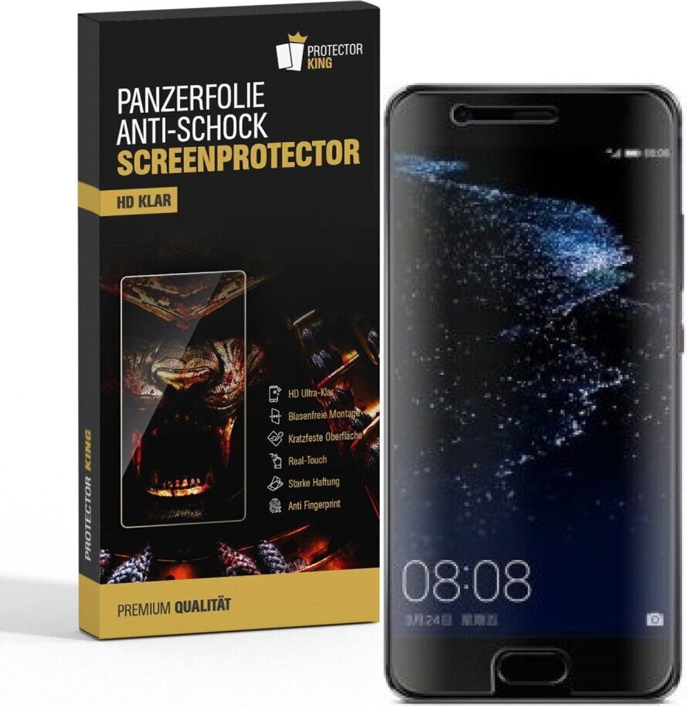 4x Panzerfolie für Huawei P10 Lite ANTI-SCHOCK Displayschutzfolie HD ULTRA KLAR