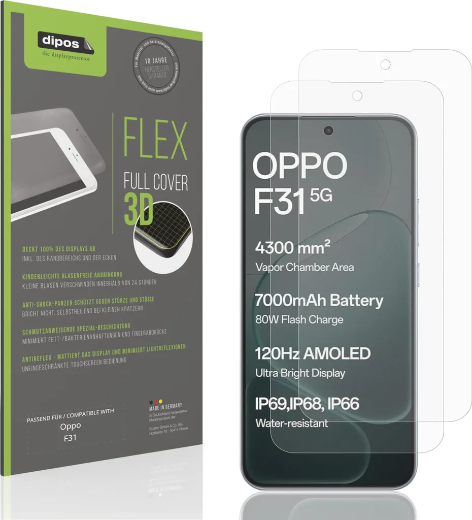 2x Pellicola Opaca Oppo F31 Protezione Anti-Shock e Antiriflesso Professionale